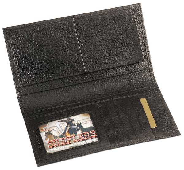 Image #2 - John Deere Leather Checkbook, Black, hi-res