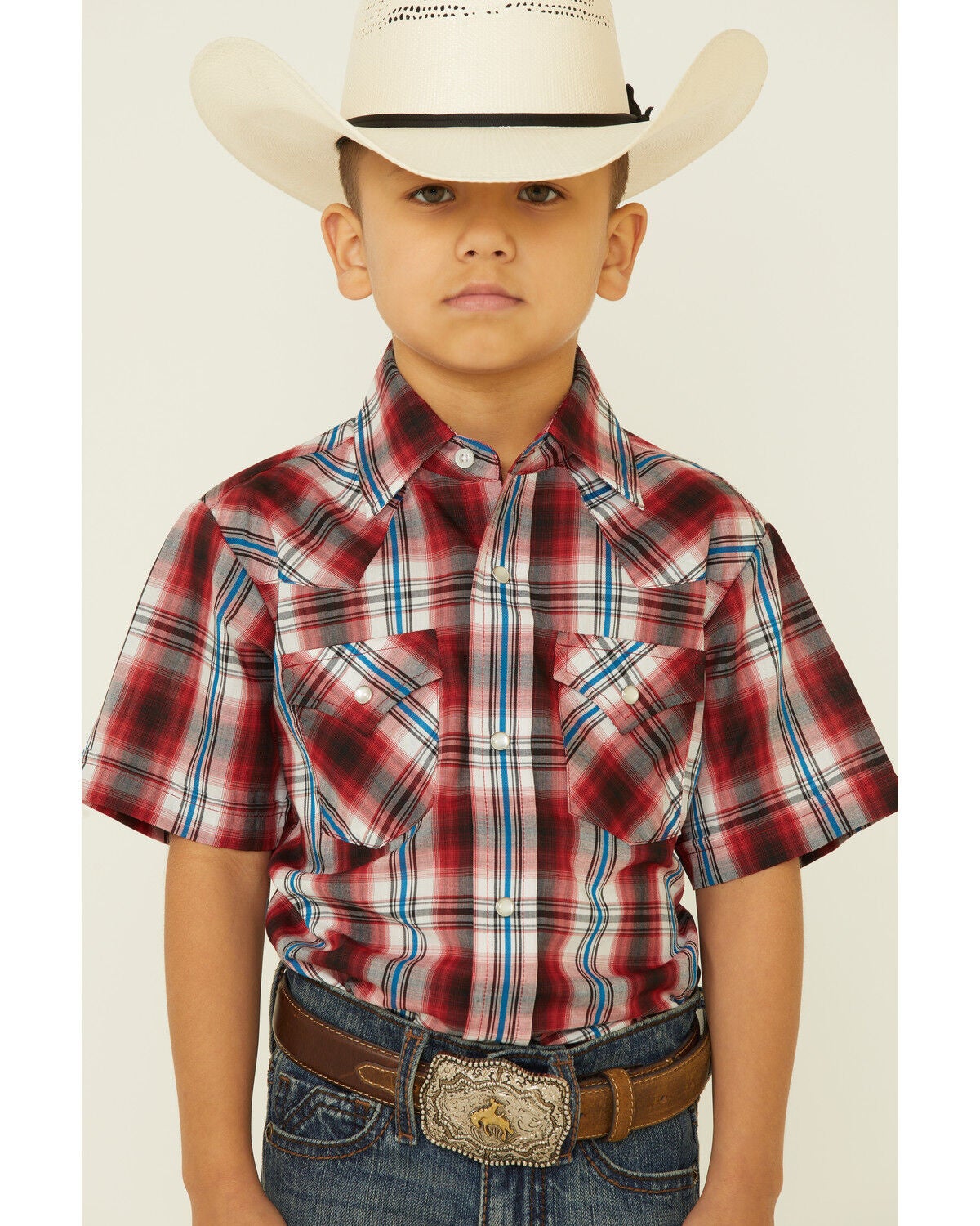 Ely Walker Boys' Red \u0026 Black Plaid 