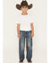 Image #1 - Cody James Little Boys' Texas Dark Wash Relaxed Bootcut Stretch Denim Jeans, Dark Wash, hi-res
