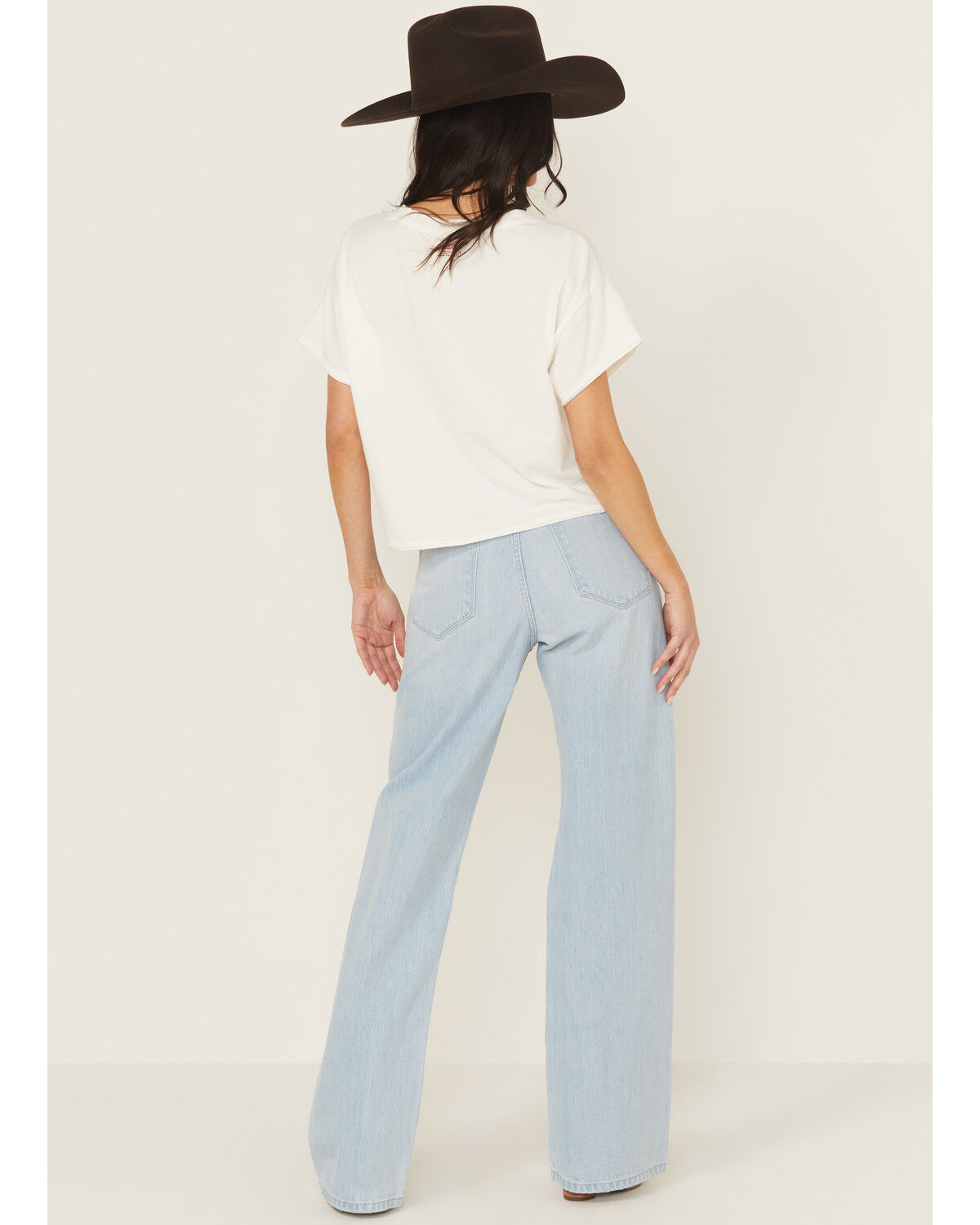 Image #3 - Ariat Women's Tomboy Light Wash Ultra High Rise Straight Denim Jeans, Light Wash, hi-res