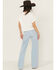 Image #3 - Ariat Women's Tomboy Light Wash Ultra High Rise Straight Denim Jeans, Light Wash, hi-res