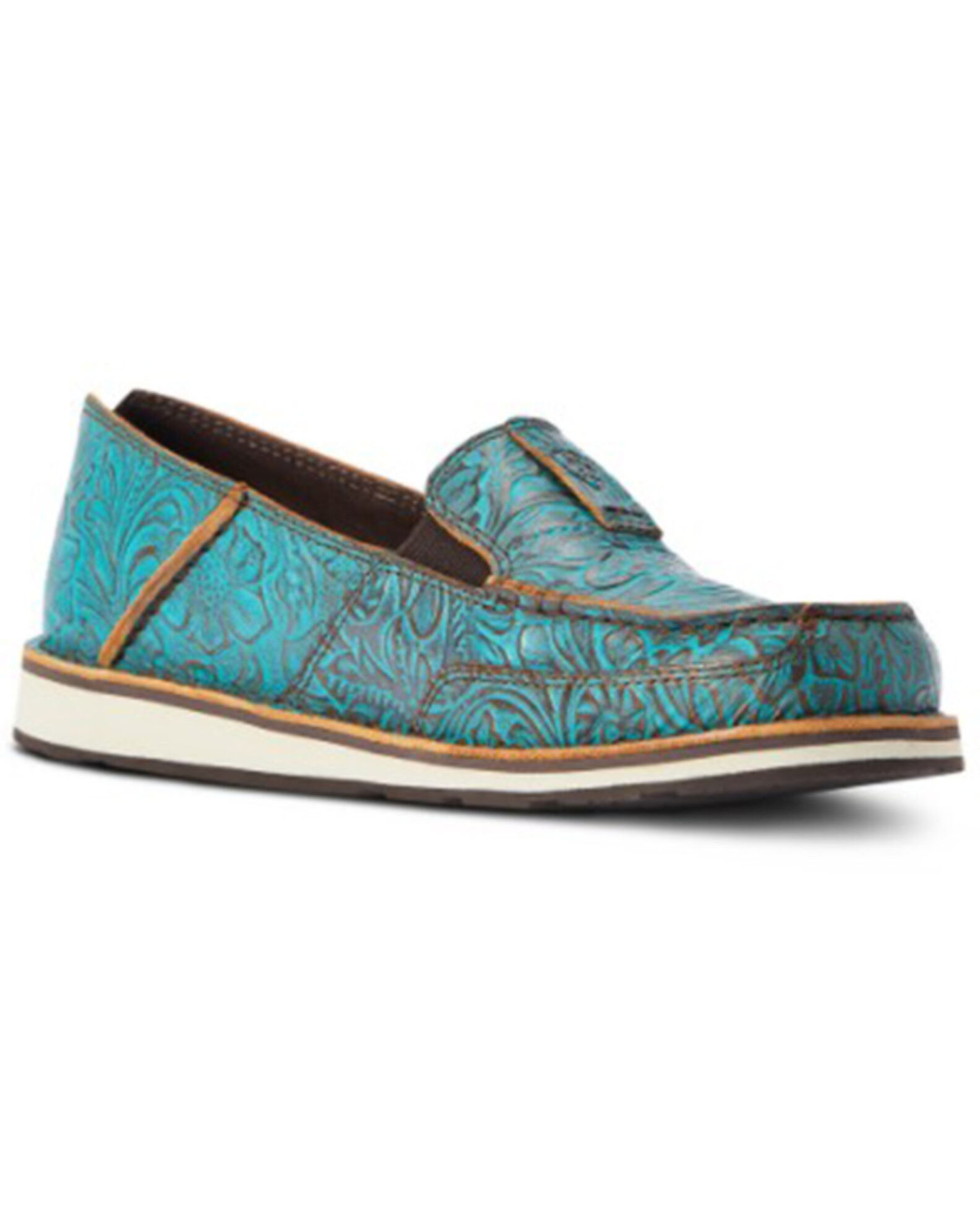 Ariat Women s Brushed Floral Emboss Casual Slip On Cruiser Moc Toe Country Outfitter