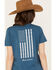 Image #4 - Ariat Women's Rebar Short Sleeve Work Tee, Medium Blue, hi-res