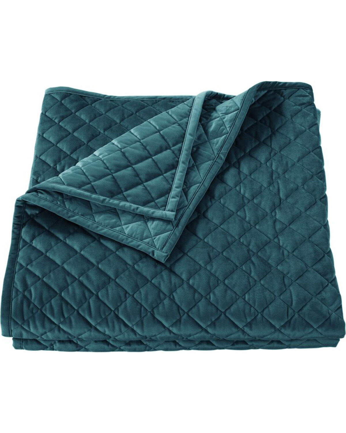 Image #1 - HiEnd Accents Velvet Super King Quilt, Teal, hi-res