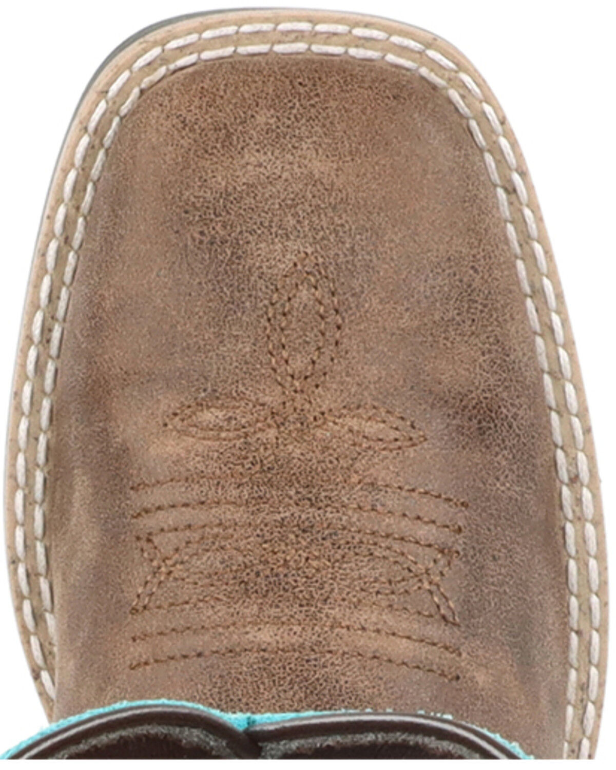 Image #6 - Smoky Mountain Little Girls' Rustic Rider Western Boots - Broad Square Toe, Brown, hi-res