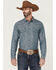 Image #1 - Cody James Men's Hotspot Solid Long Sleeve Snap Western Shirt, Blue, hi-res