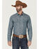 Image #1 - Cody James Men's Hotspot Solid Long Sleeve Snap Western Shirt , Blue, hi-res