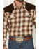 Image #3 - Cody James Men's Mad Plaid Print Corduroy Long Sleeve Snap Western Shirt - Big, Tan, hi-res