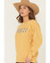 Image #2 - Cinch Women's Logo Graphic Crewneck, Gold, hi-res