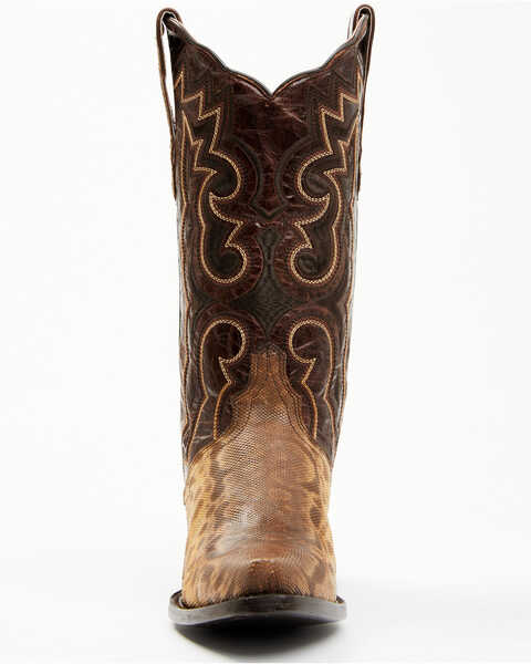 Image #4 - Dan Post Women's Karung Exotic Snake Western Boots - Snip Toe , Brown, hi-res