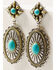 Shyanne Women's Wild Blossom Turquoise Concho Earrings, Multi, hi-res