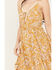 Image #3 - Wild Moss Women's Smocked Waist Cami Mini Dress, Mustard, hi-res