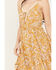 Image #3 - Wild Moss Women's Smocked Waist Cami Dress, Mustard, hi-res