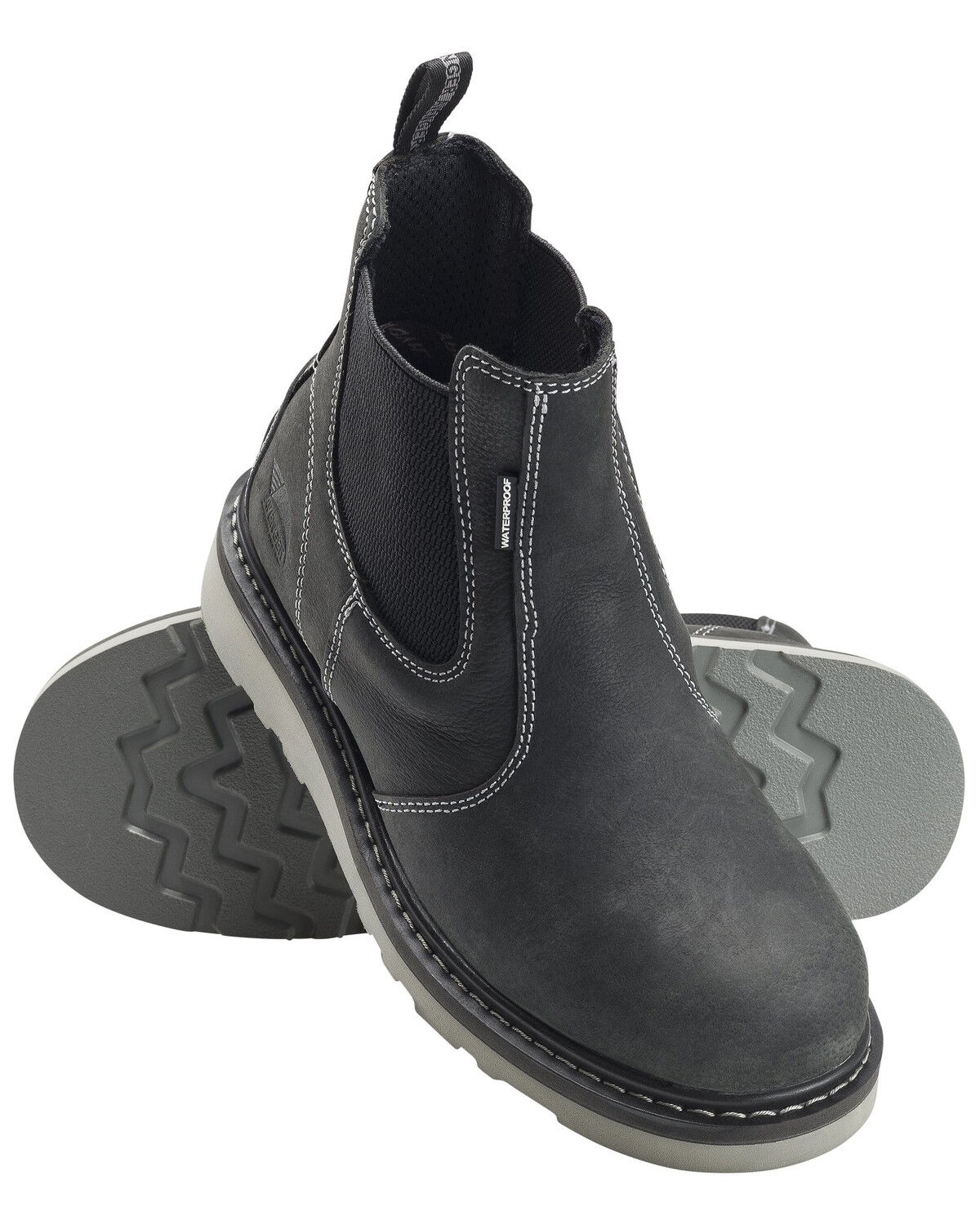 Image #8 - Avenger Men's Waterproof Wedge Work Boots - Soft Toe, Black, hi-res