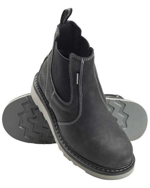 Image #8 - Avenger Men's Waterproof Wedge Work Boots - Soft Toe, Black, hi-res