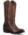 Image #1 - Frye Women's Billy Pull-On Deco Stitch Western Boots - Round Toe, Brown, hi-res