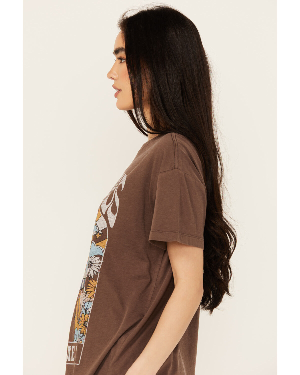 Image #2 - Cleo + Wolf Women's Country Roads Short Sleeve Graphic Tee, Brown, hi-res
