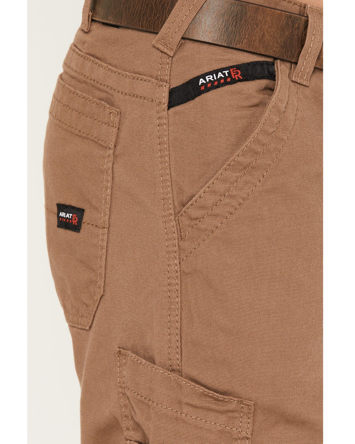 Image #2 - Ariat Men's FR M5 Duralight Stretch Canvas Straight Work Pants - Big, Beige, hi-res