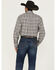 Image #4 - Wrangler Men's Bucking Cancer Plaid Print Long Sleeve Button-Down Western Shirt, Black, hi-res