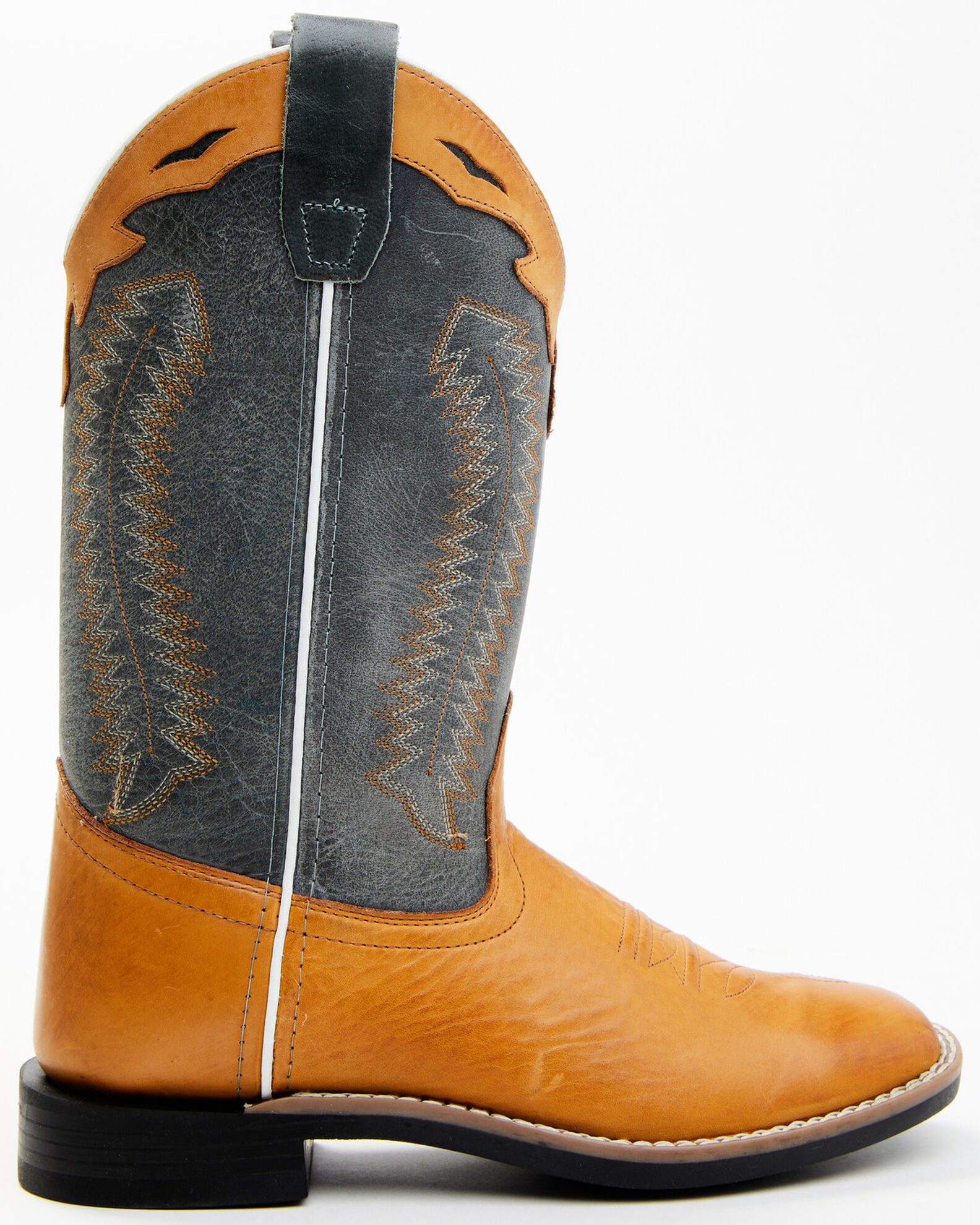 Image #4 - Cody James Boys' Barnwood Western Boots - Square Toe, Brown, hi-res
