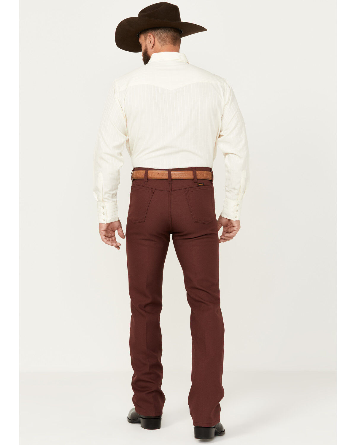 Image #3 - Wrangler Men's Wrancher Dress Jeans, Burgundy, hi-res