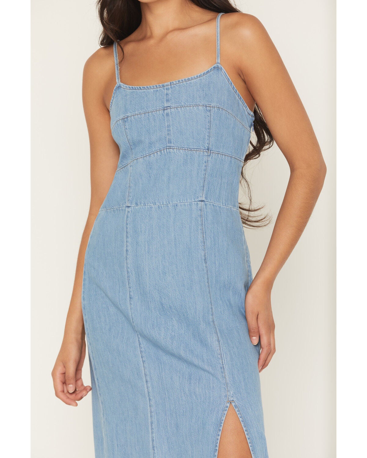 Image #3 - Wrangler Retro Women's Medium Wash Sleeveless Denim Maxi Dress, Medium Wash, hi-res