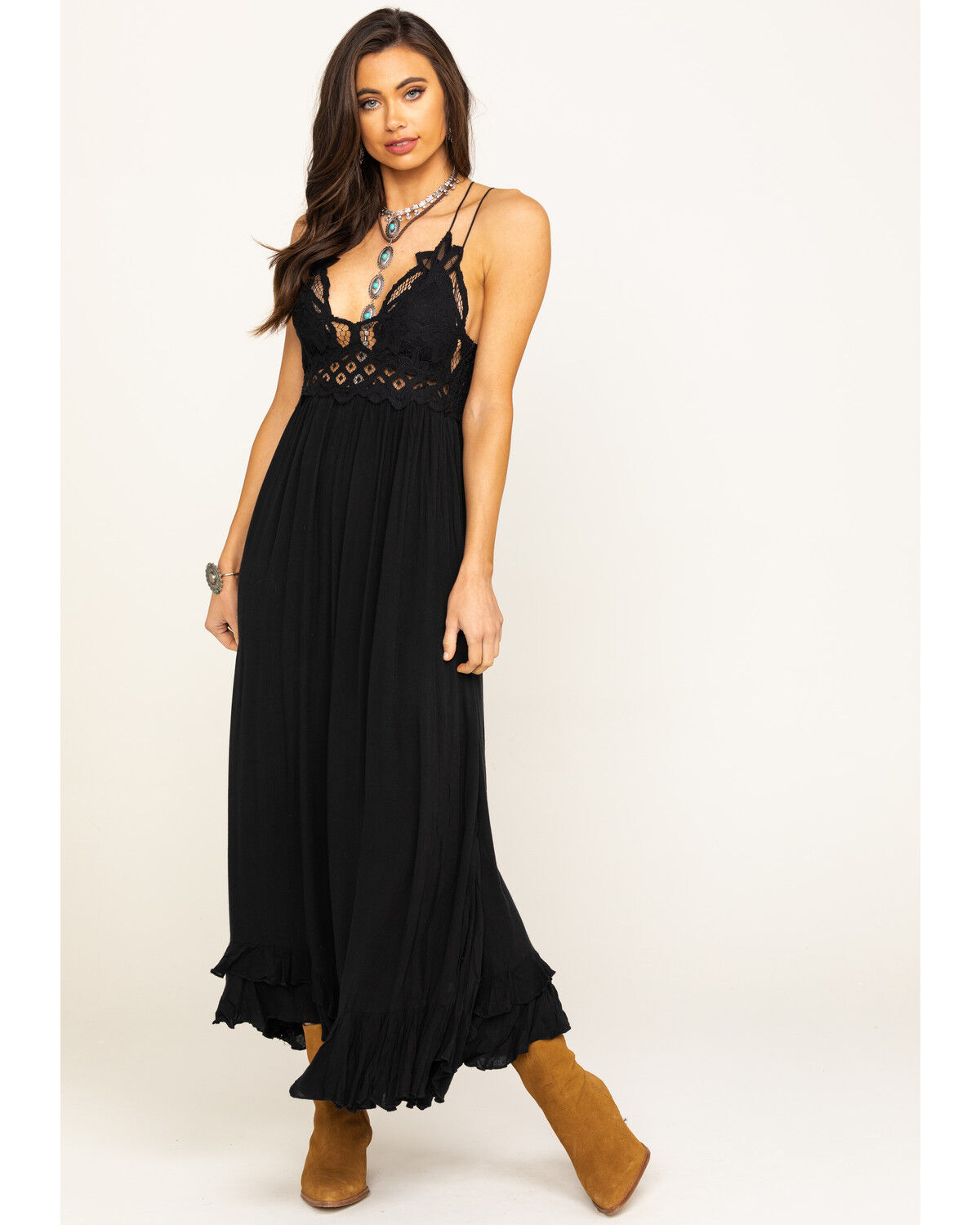 free people black slip dress