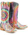 Tin Haul Women's Groovy with Tie Dye Camper Sole Cowgirl Boots - Square Toe, Blue, hi-res