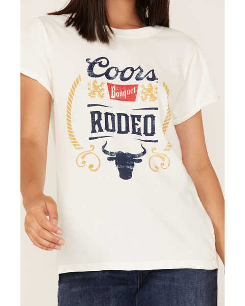 Image #3 - Recycled Karma Women's Coors Banquet Graphic Tee, White, hi-res