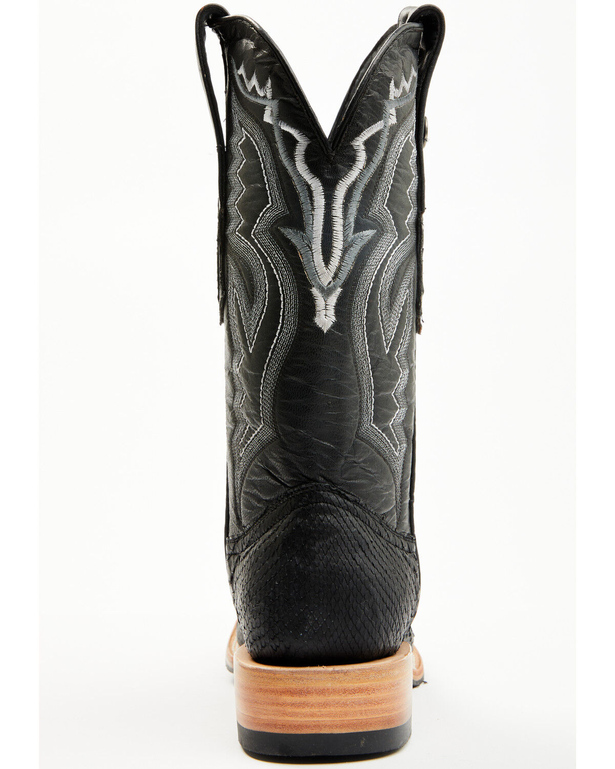 Image #5 - Tanner Mark Men's Exotic Caiman Western Boots - Round Toe, Black, hi-res