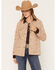 Image #1 - Shyanne Women's Broncfire Southwestern Print Shacket, Khaki, hi-res