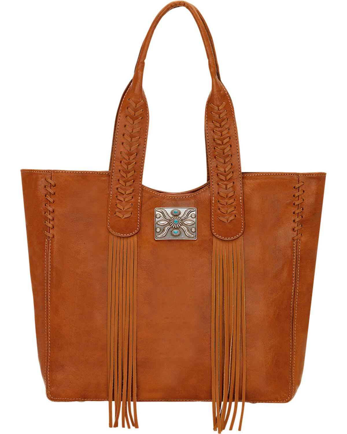 Image #1 - American West Golden Tan Mojave Canyon Large Zip Top Tote, Golden Tan, hi-res