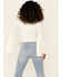 Image #3 - Shyanne Women's Rib Knit Mock Neck Bell Sleeve Top , Ivory, hi-res