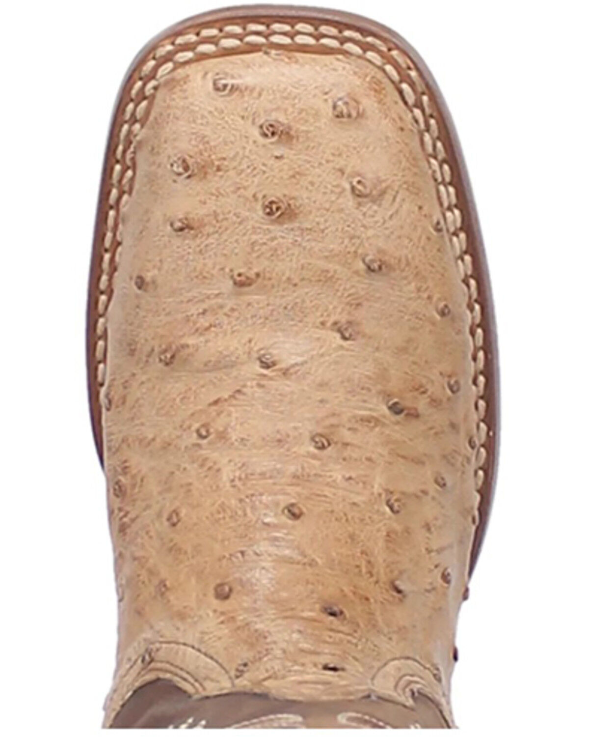 Image #6 - Dan Post Women's Exotic Full Quill Ostrich Western Boots - Broad Square Toe, Taupe, hi-res