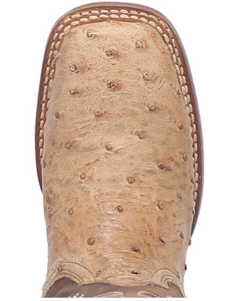 Image #6 - Dan Post Women's Exotic Full Quill Ostrich Western Boots - Broad Square Toe , Taupe, hi-res