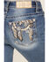 Image #2 - Miss Me Women's Dark Wash Mid Rise Dream Catcher Pocket Bootcut Stretch Denim Jeans, Dark Wash, hi-res