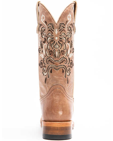 Image #5 - Shyanne Women's Hybrid Leather TPU Verbena Western Performance Boots - Broad Square Toe, Tan, hi-res