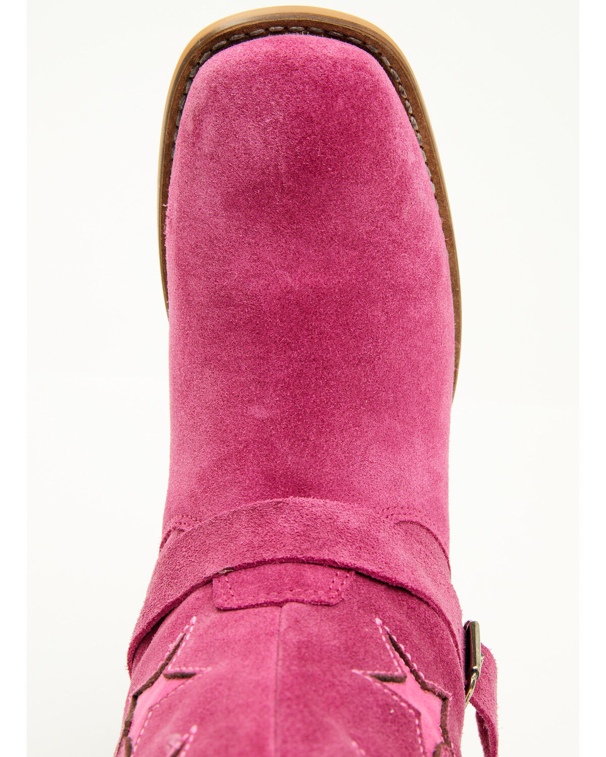 Image #6 - Dingo Girls' Blacklist Star Inlay Harness Boots - Square Toe, Pink, hi-res