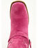 Image #6 - Dingo Girls' Blacklist Star Inlay Harness Boots - Square Toe, Pink, hi-res