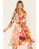 Olive Hill Women's Floral Luna Dress, Coral, hi-res