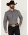 Image #1 - Blue Ranchwear Men's Grayson Striped Long Sleeve Pearl Snap Western Shirt, Indigo, hi-res