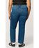 Image #2 - Warp + Weft Women's Ase Dark Wash High Rise Straight Stretch Denim Jeans - Plus, Dark Wash, hi-res