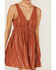 Image #2 - Shyanne Women's Lurex Tassel Southwestern Stripe Dress, Rust Copper, hi-res