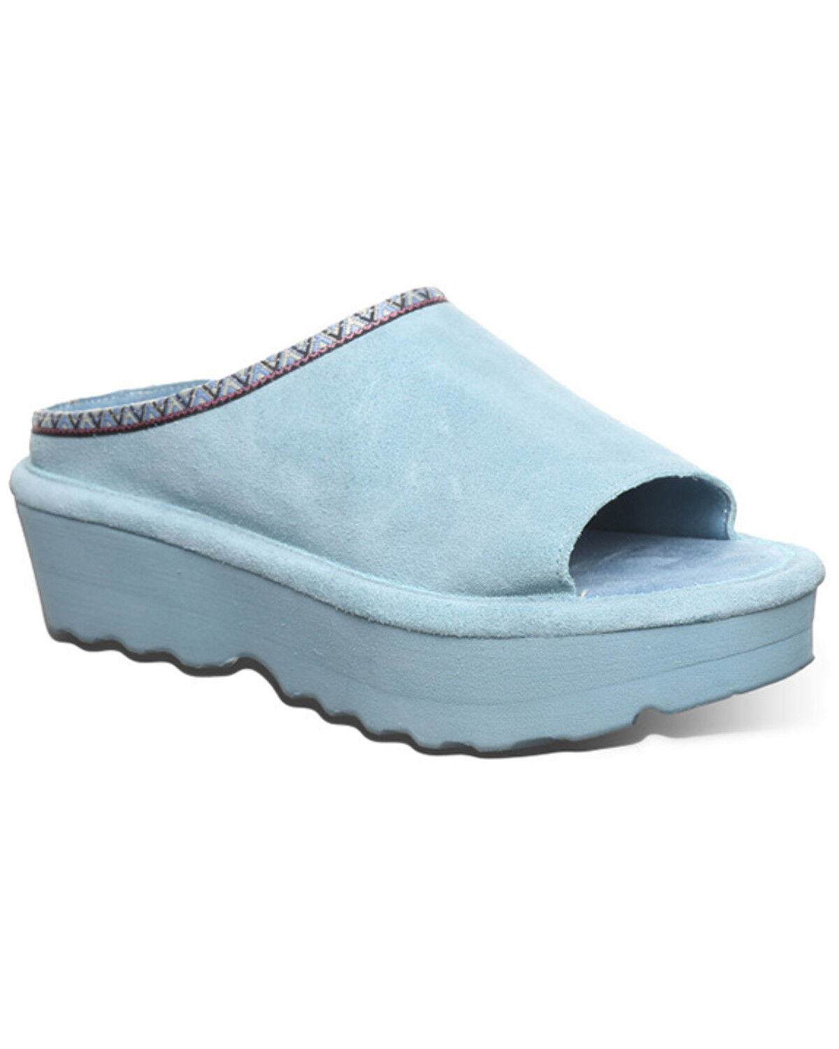 Image #1 - Bearpaw Women's Navigate Platform Sandals, Blue, hi-res