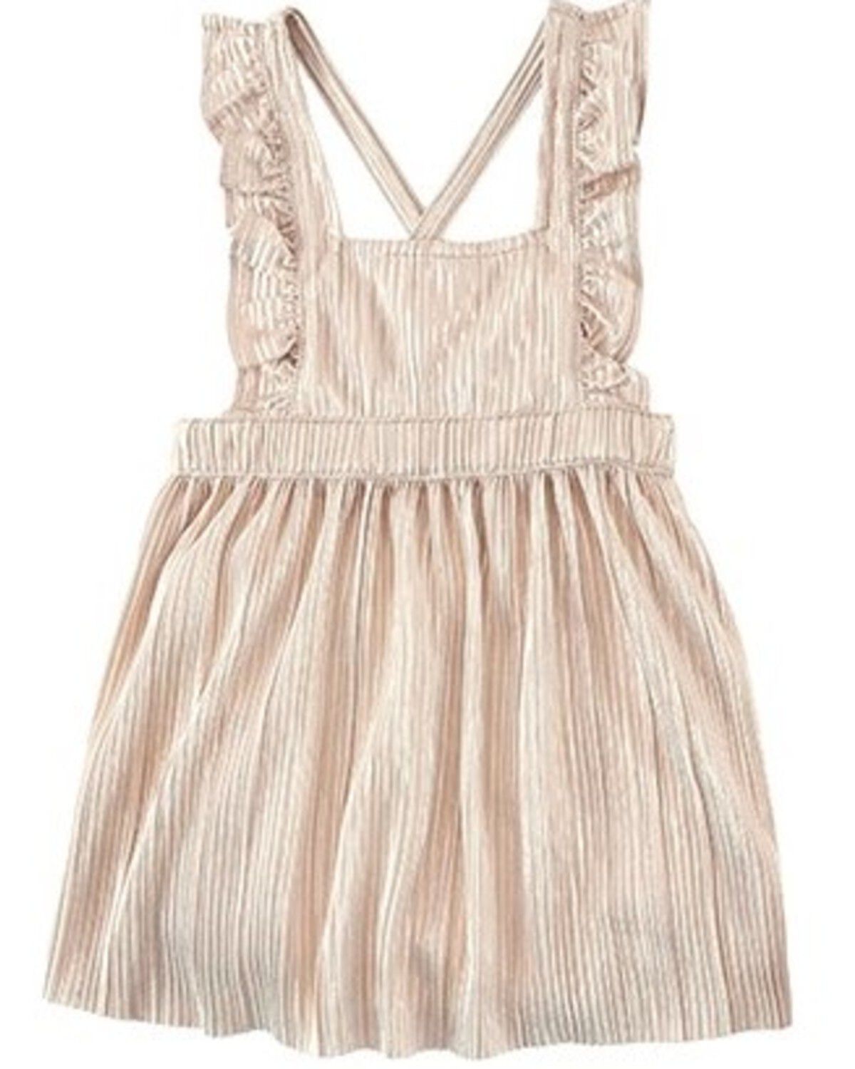 Wrangler Infant Girls' Flutter Sleeve Dress, Rose, hi-res