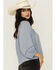 Image #2 - Cleo + Wolf Women's Brie Crochet Trim Long Sleeve Shirt, Light Blue, hi-res