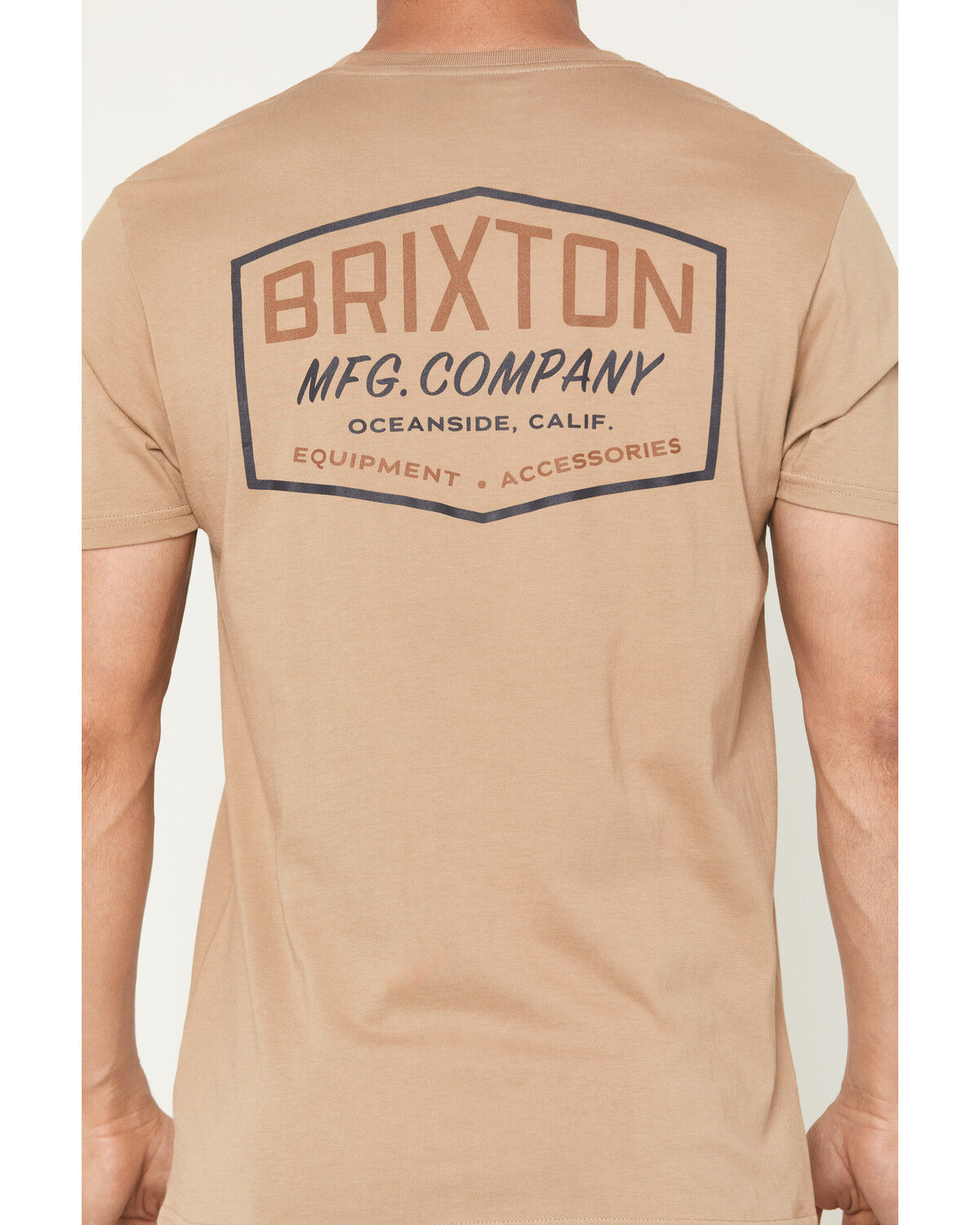 Image #4 - Brixton Men's Coleson Short Sleeve Graphic T-Shirt, Khaki, hi-res
