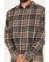 Image #3 - Brothers and Sons Men's Everyday Plaid Long Sleeve Button Down Western Flannel Shirt, Charcoal, hi-res