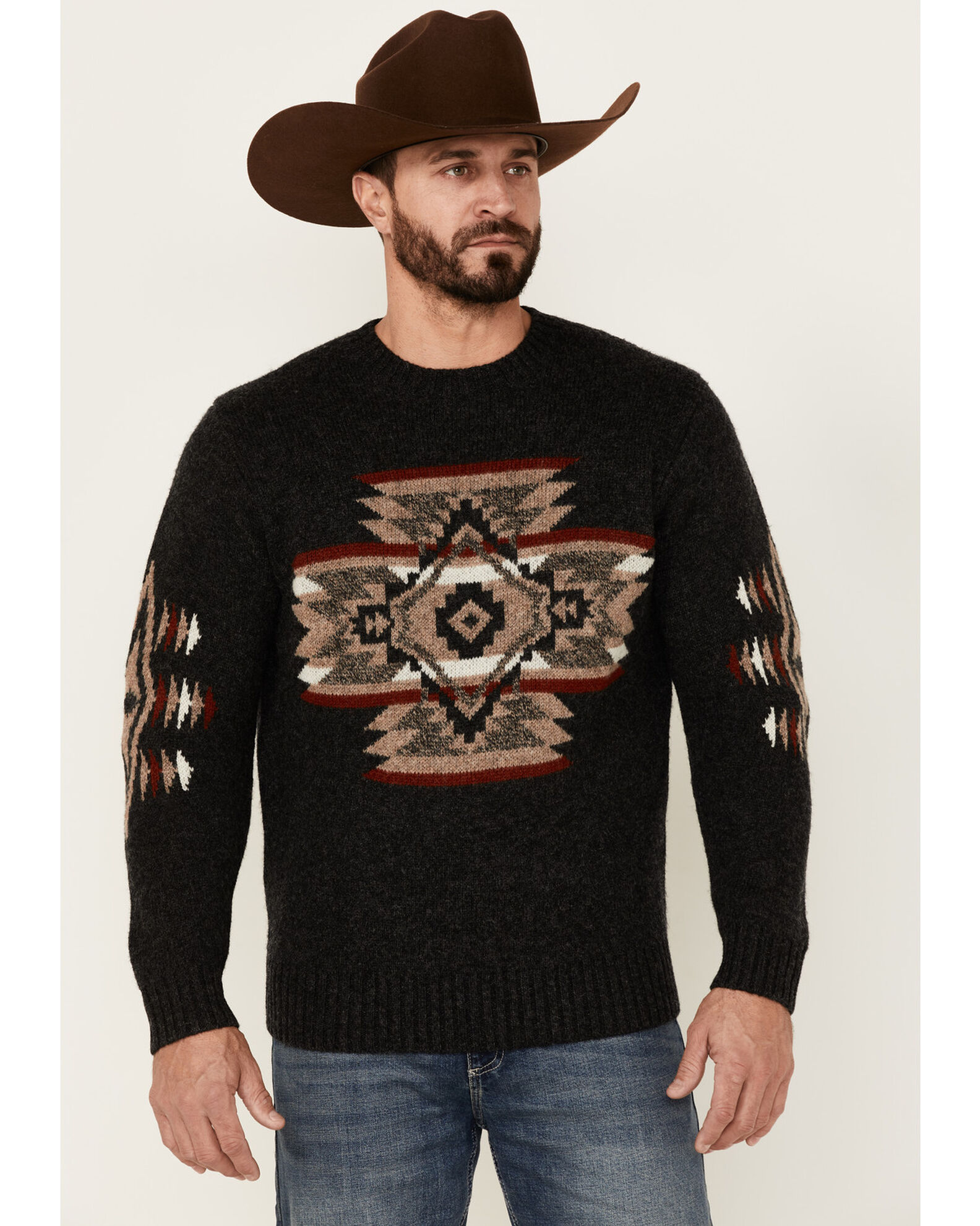 Pendleton men's shetland crew top cardigan