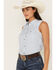 Image #2 - Ariat Women's Stripe Print Boom Boom Sleeveless Snap Western Shirt, , hi-res